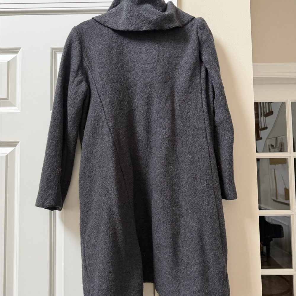 Ann Taylor Charcoal Ruffle Trim Cape - Picture 5 of 5